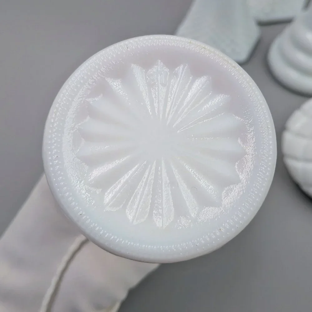 Sweet Collection of 6 Vintage Milk Glass Bud Vases |  Cottagecore Decor - Picture 10 of 13